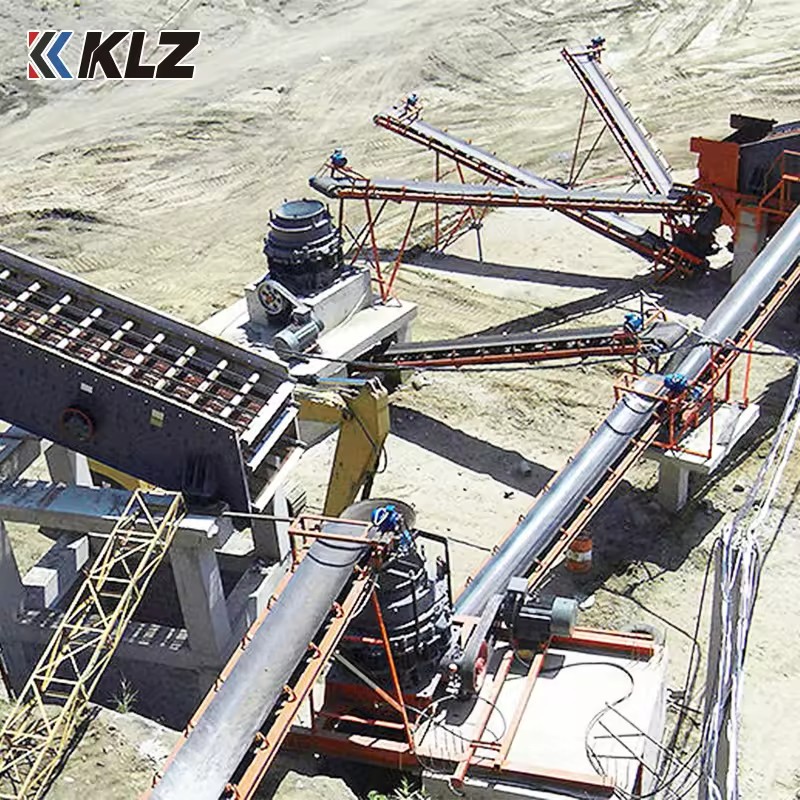 Energy-Efficient 50-80 TPH Stone Crushing Production Line Plant KLZ for Mining Machinery Gear PLC Gearbox for River Pebble
