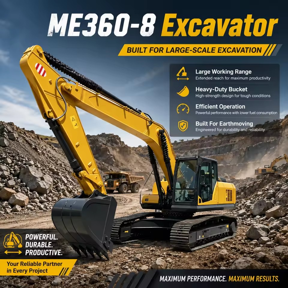 New 36 Ton Crawler Excavator Hydraulic Digger Excavator Machine for Mining Construction