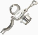 25mm Stainless Steel Triclamp/Tri Clover Union Fitting Low Pressure Polished Surface Clamp Weld Ferrule Gasket Pipe Fittings