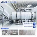 Industrial Magnesium Sulphate Rotary Drum Granulating Processing Line Pelletizing Coating Manufacturing System