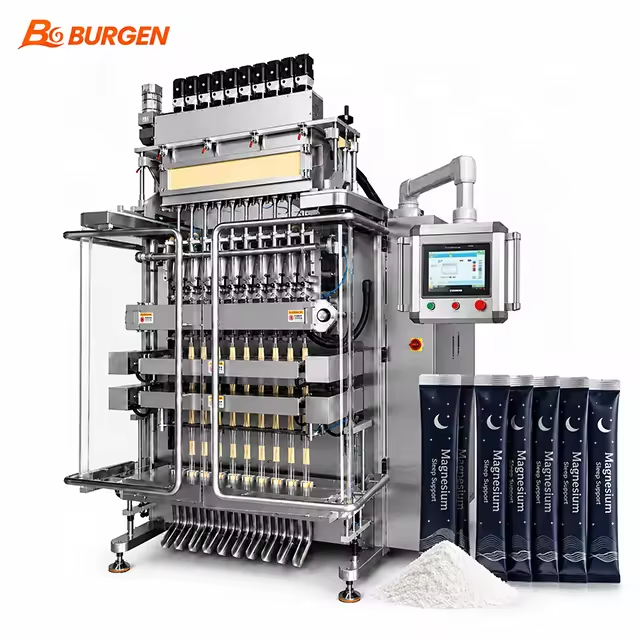Automatic 4-12 Lanes Double Seal Zero Leakage Magnesium Sleep Nutrition Powder CE Food Grade Stick Packing Machine Custom Print