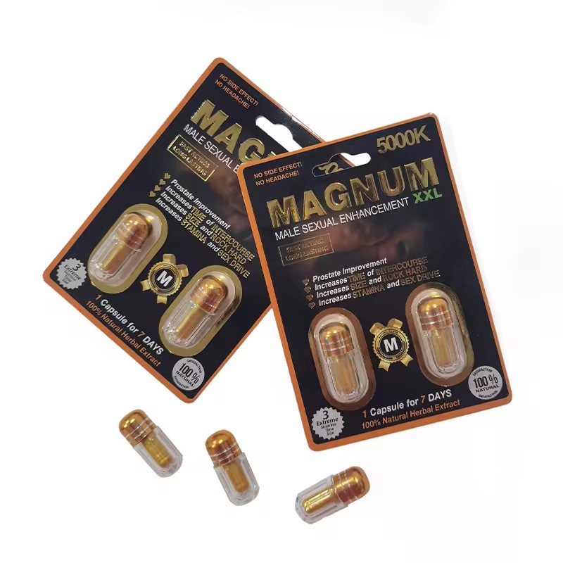 Magnum Male Perfomance Enhancement XXL 5000K Capsules 100% Herbal Supplement 1 Capsule for 7 Days