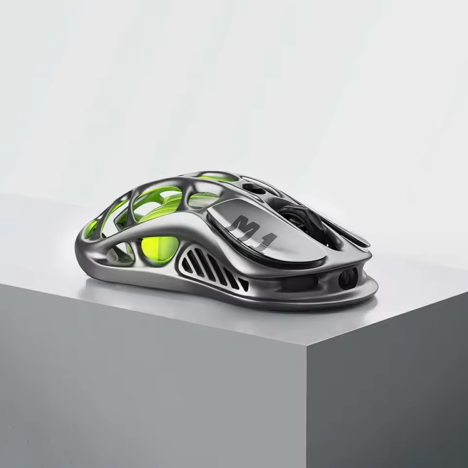 GravaStar Mercury M1 Pro 26000 DPI Bronze Grey Wireless Tri-Mode Magnesium Ergonomic Gaming Mouse PAW3395 Sensor RGB Backlit