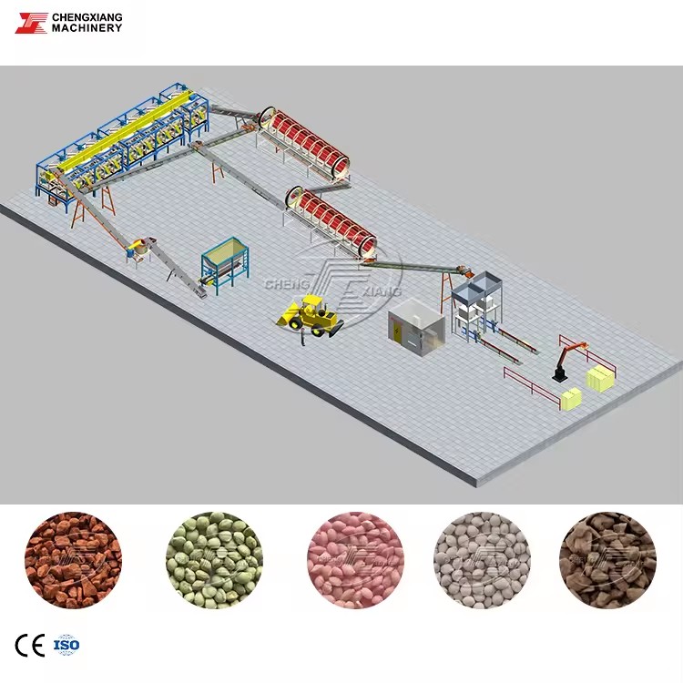 Ammonium Bicarbonate Fertilizer Granulator Nitrogen Phosphorus Potassium Fertilizer Granulation Production Line