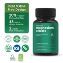 OEM/ODM Private Label Magnesium Citrate Capsules High Absorption Bioavailable Muscle Recovery Relaxation Sleep Support Vegan