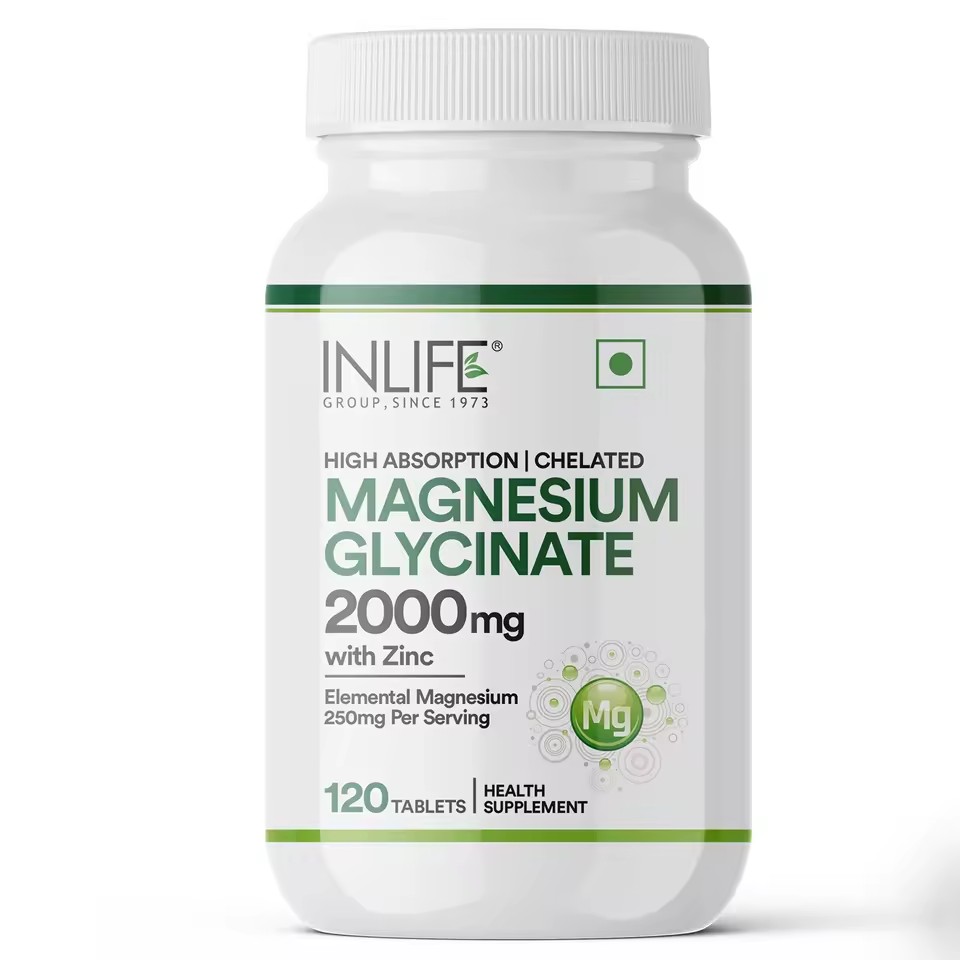GMP Certified Magnesium Glycinate 2000mg Adult White Tablets High Bioavailability Clean Label Dietary Supplement 120 2