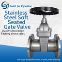 1 Inch Z45X Non Rising Stem Flanged Resilient Seated Stop Gate Valve Stainless Steel Wedge Plate Manual Water Stop Valve 3 Year