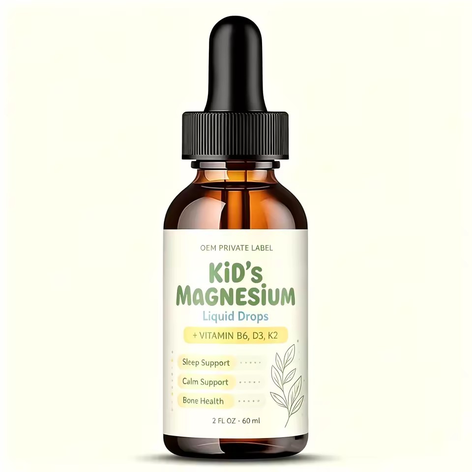 Bulk Wholesale Kid's Magnesium Liquid Drops Fortified With B6 D3 K2 Hot-SellingFor Global Mother-Baby Shops and Online Retailers
