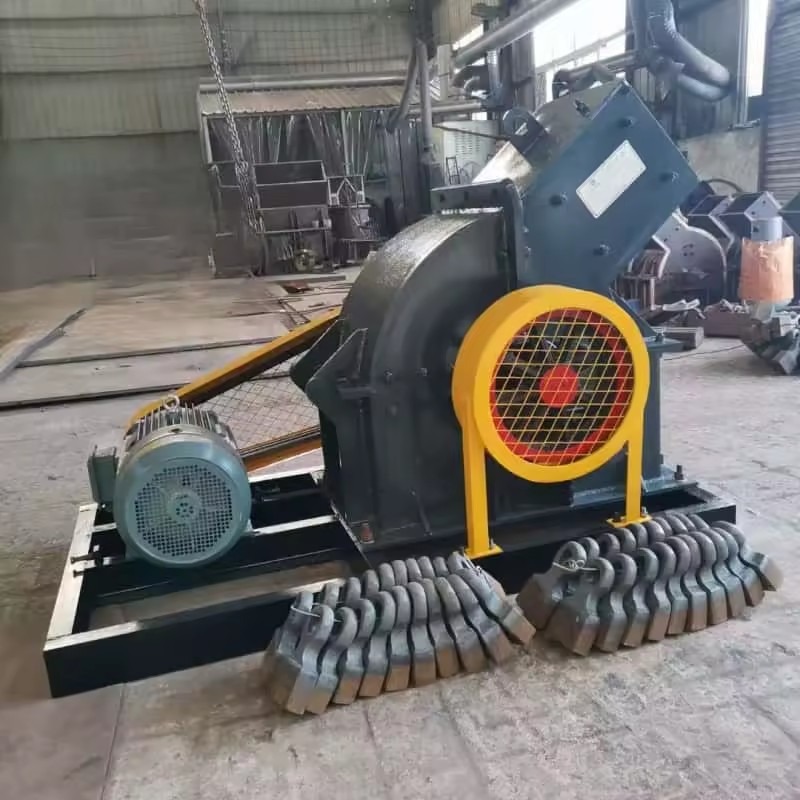 Hammer Crusher 400*600 Conveyor Feeder Stone/Ore Mining 3-5t/h Capacity AC Motor Engine Bearing Small Metal Shredder