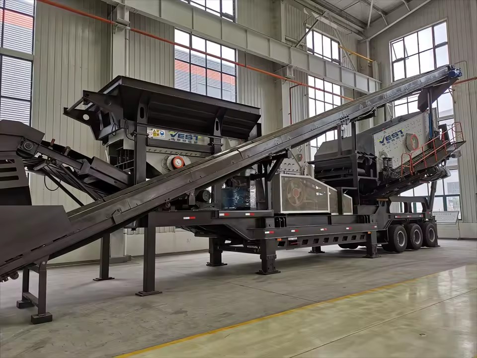 100-300tph Portable Pebble Stone Crushing Station with Impact Crusher and Vibrating Screen