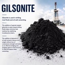 Oilfield Drilling Grade Gilsonite KOL-PHALT Natural Asphalt Additive for Water Based Drilling Fluids Shale Stabilization