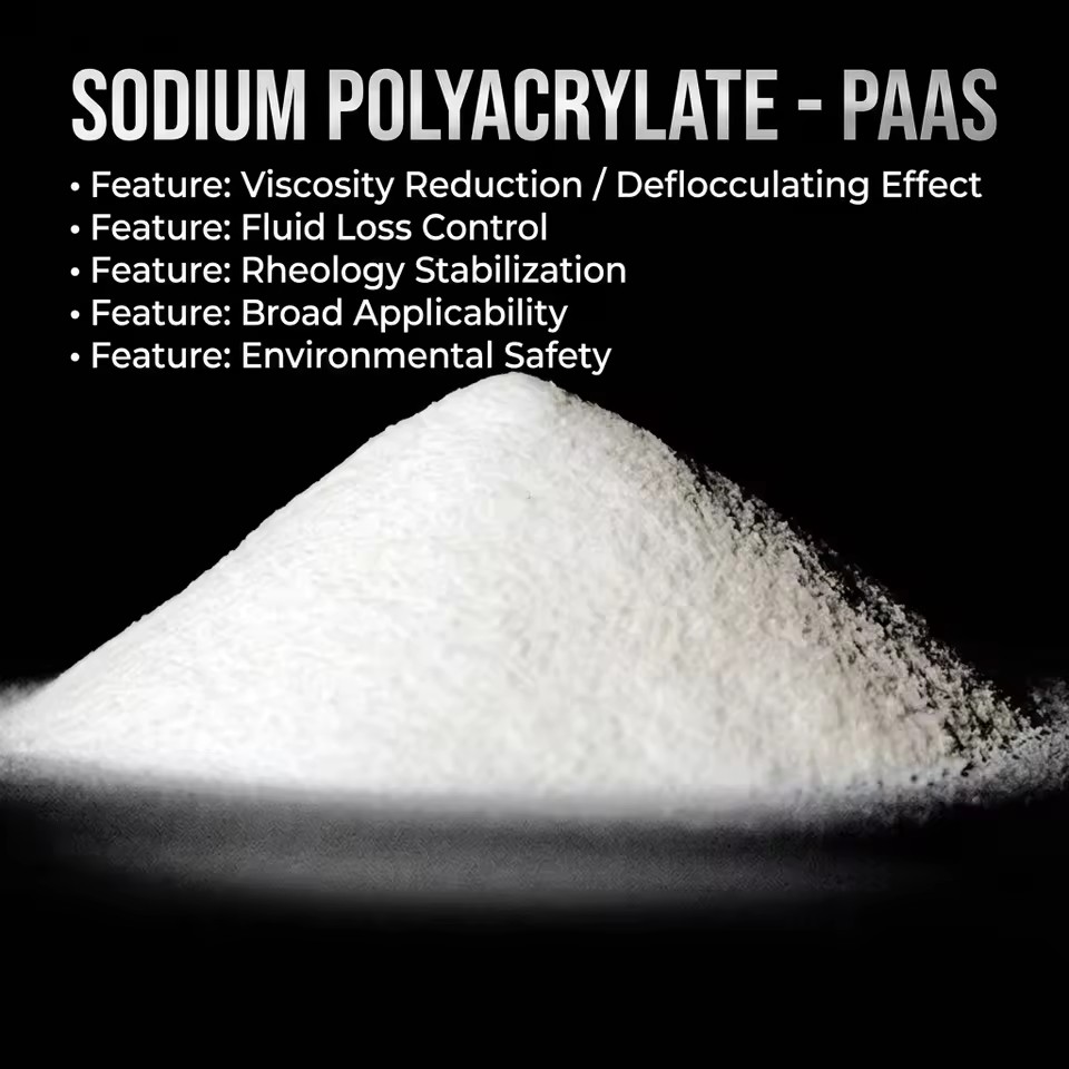 Sodium Polyacrylate PAAS Oilfield Drilling Fluid Additive for Fluid Loss Control and Rheology Stabilization in Water Based Mud