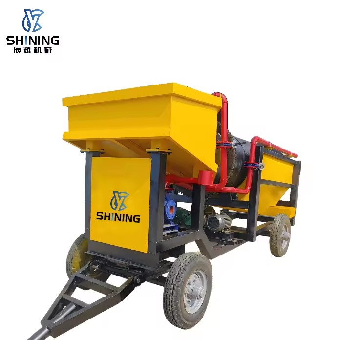 20-30t/h Gold & Diamond Trommel Wash Plant, High Recovery Clay Scrubbing Trommel for Sticky Alluvial Mining in Africa