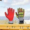 Factory Direct Customizable Wholesale Oilfield Safety Gloves High Impact Sandy Nitrile Material Cut Level 5 Anti-Shock Vibration