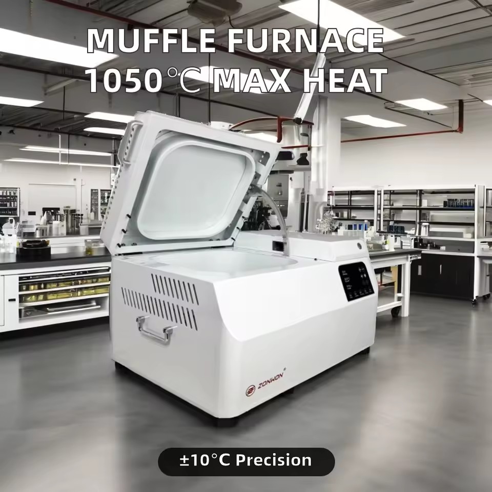 A8 Programmable Ashing Furnace for Plastic Rubber Oil Ash Determination 1050℃ Muffle Furnace High Speed Heating Quartz Chamber