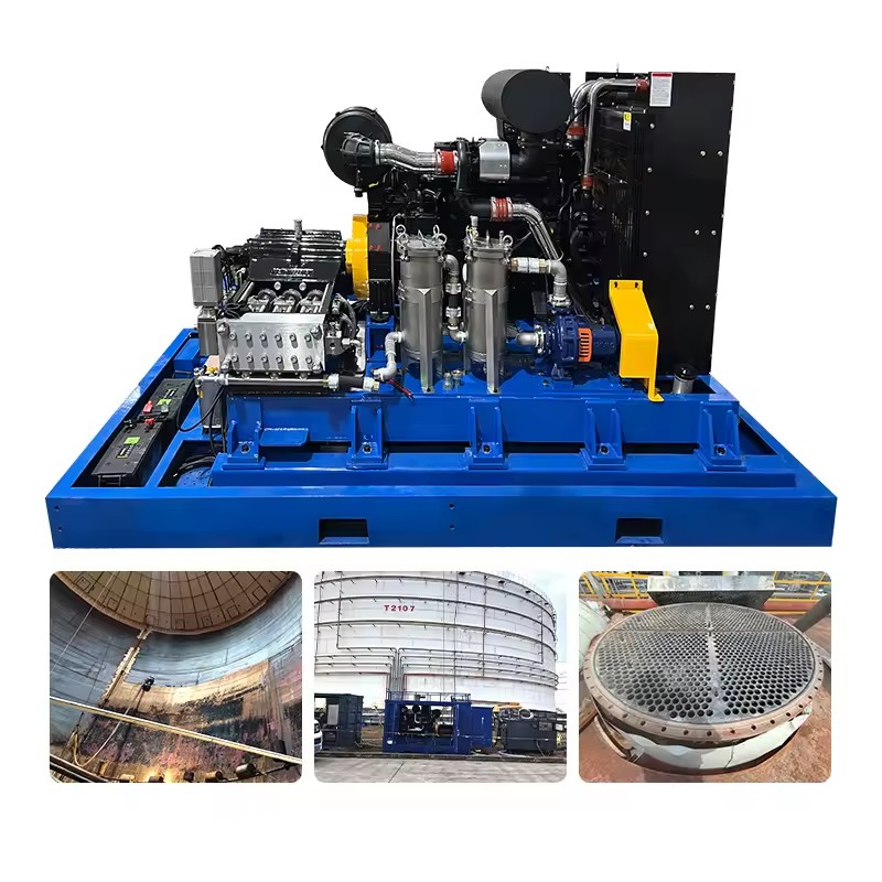 Water Jet Cleaning Machine Diesel Unit High Pressure Plunger Pump Runnway Rubber Removal 253DD3