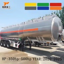 3 Axle Aluminum Fuel Tank Semi Trailer Light Weight Oil Tanker Semi Trailer for Africa Diesel Gasoline Liquid Fuel Transport