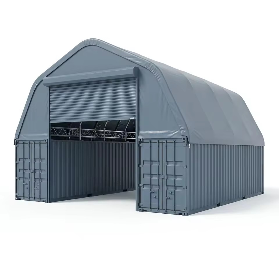 Heavy Duty Galvanized Clear Span Fire Retardant Relocatable A-Frame Container Shelter for Port Logistics Cargo Storage