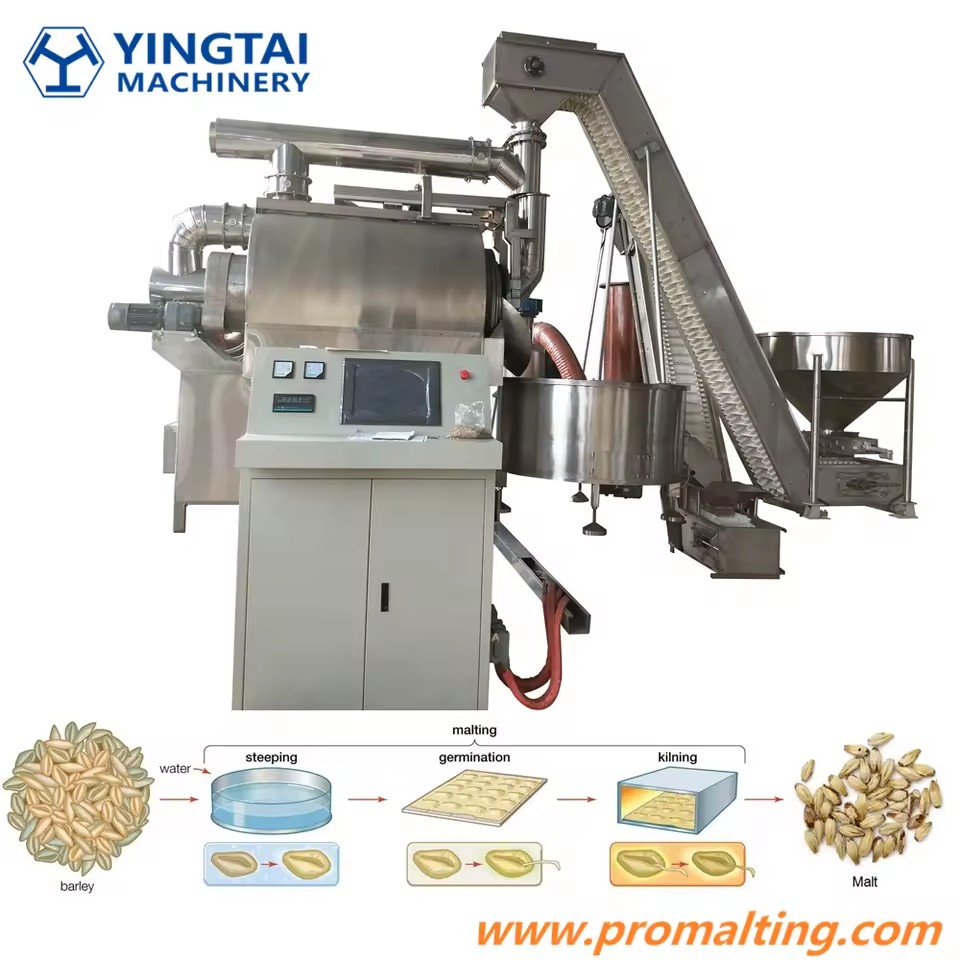 Yingtai Promalting Barley Malt Roasting System Cereal Grain Malt Roasting Equipment for Malting Plants