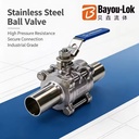 Three-piece Welded Ball Valve with Valve Fitting, Resistant to 3000 Psi Standard, Bidirectional, SS316, 1/8, 1/4, 3/8, 1/2