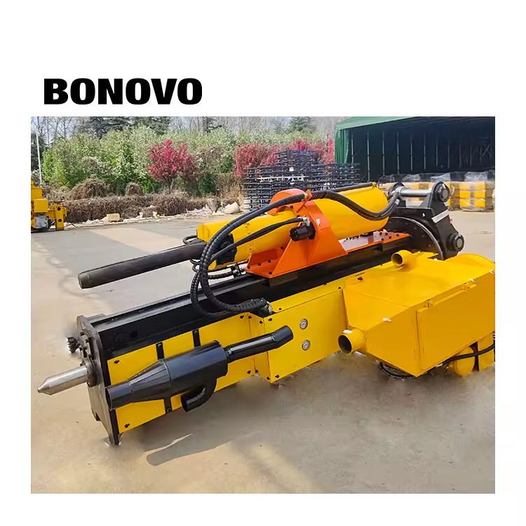 Integrated Hydraulic Rock Drill and Splitter Attachment Rock Splitter Drilling and Splitting Machine for Excavator