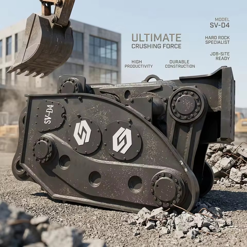 High Power Vibrating Rock Splitter Excavators Components Single Frequency for 50-55 Ton Quarry Demolition