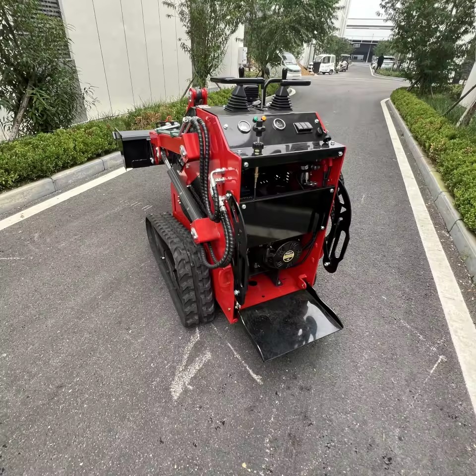 CE EPA Wheeled Mini Skid Steer Loader with Rock Saw & Cone Log Splitter for Forestry Log Clearing & Timber Works