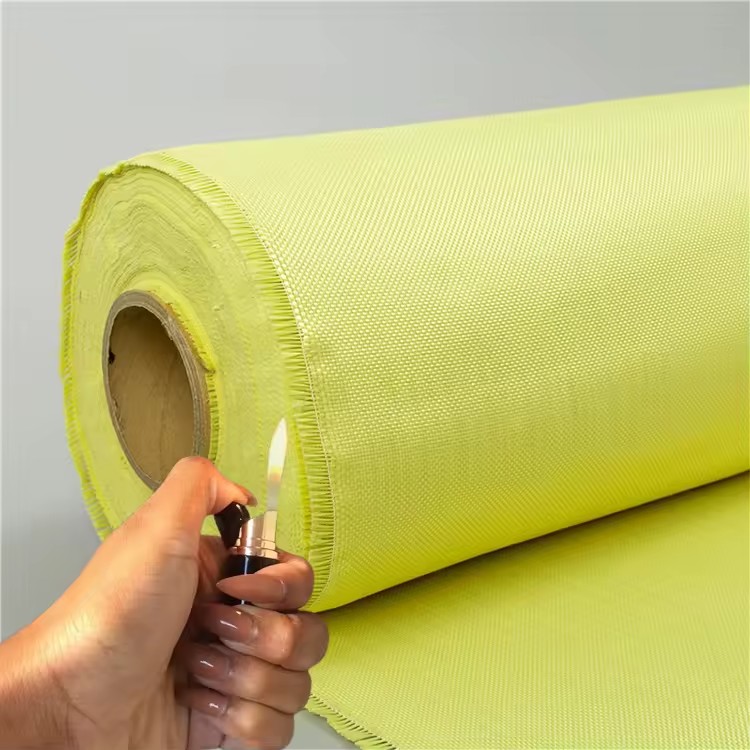 Wholesale 200gsm Anti-static Heat-Insulation Aramid Fabric Flame Retardant Woven Aerospace Car Seats Workwear Firefighter Tent