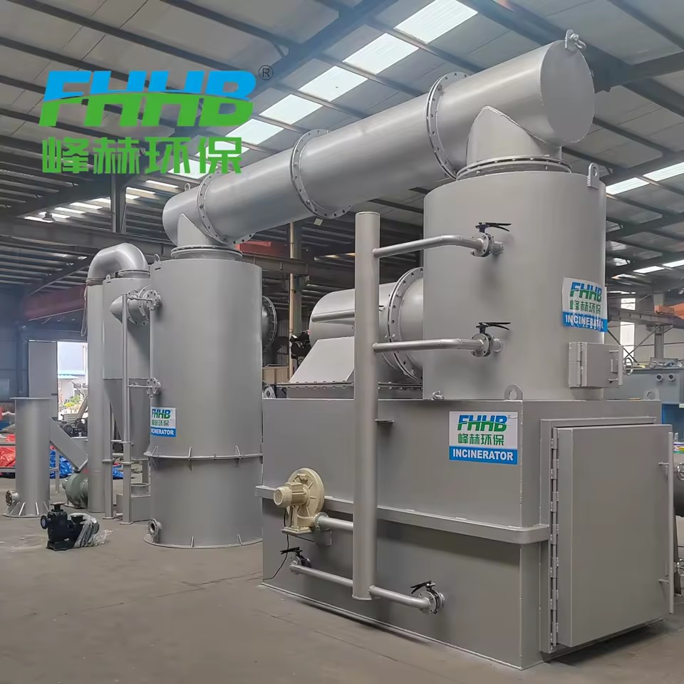 Daily Processing of 1-30 Tons of Urban and Rural Household Waste Incinerator with Supporting Flue Gas Purification Equipment