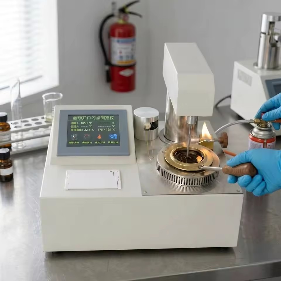 Automatic Cleveland Open Cup Flash Point Tester ASTM D92 Oil Petroleum Asphalt Flash Fire Point Test Equipment