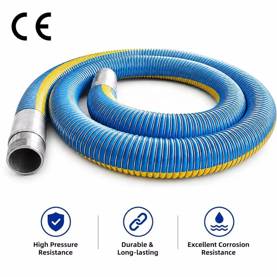 Low-temperature Composite Hoses Can Be Customized and Cut. Our Factory Manufactures PP Coated Steel-rubber Hoses.