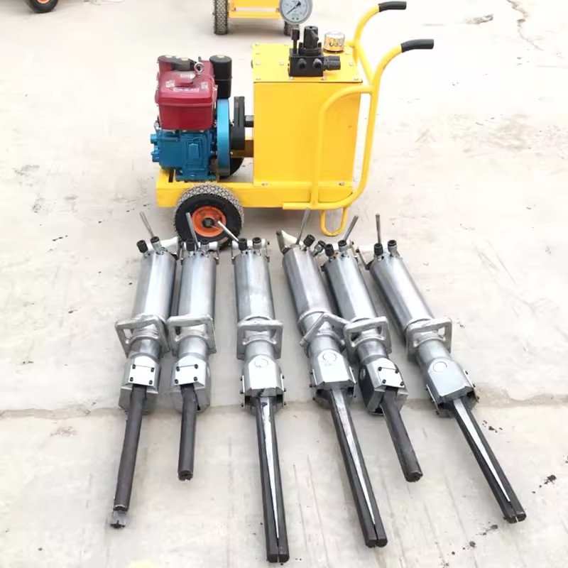 Diesel Engine Hydraulic Rock Splitter Portable Stone Cracking Machine for Quarry
