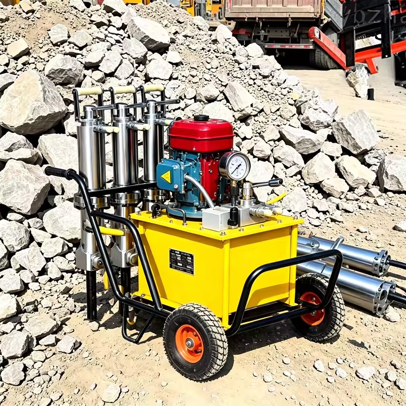 Rust Proof Hydraulic Rock Splitter 250mm Wedge 800t Granite Exploitation Hydraulic Rock Splitter Machine