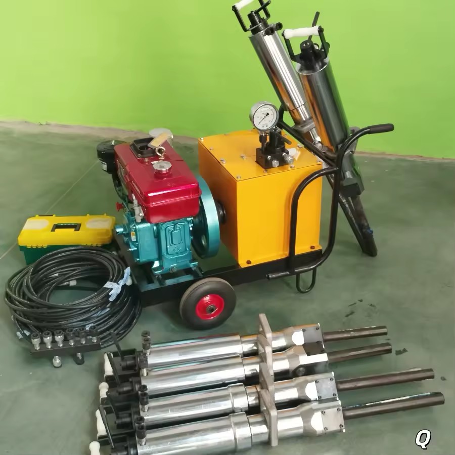 Hydraulic Rock Splitter Handheld Stone Splitter for Silent Demolition Vibration-Free Concrete Cracking Machine