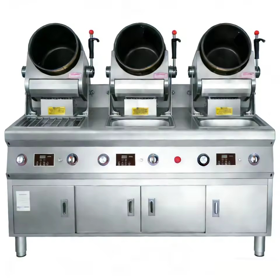 Semikron Customized 110V/220V/Gas Robot Wok Fried Rice Noodles Automatic Cooking Wok Machines Gas Electric Stir-Frying Robot