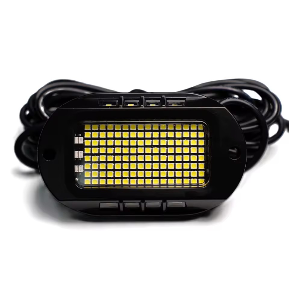 RTS Newest Factory Lowest Price Upgraded 144 White Upgrade Version Rock Light Kit for Truck Off-road SUV ATV