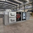 1250kVA Methanol Natural Gas Biogas Wellhead Gas Generator Set High-Power Electric Start Water Cooling 380V Container-Type 0.8