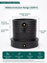 90mm SDR11 High Pressure Electro Fusion Stub End Flange Adaptor PE100 HDPE Fitting for Infrastructure
