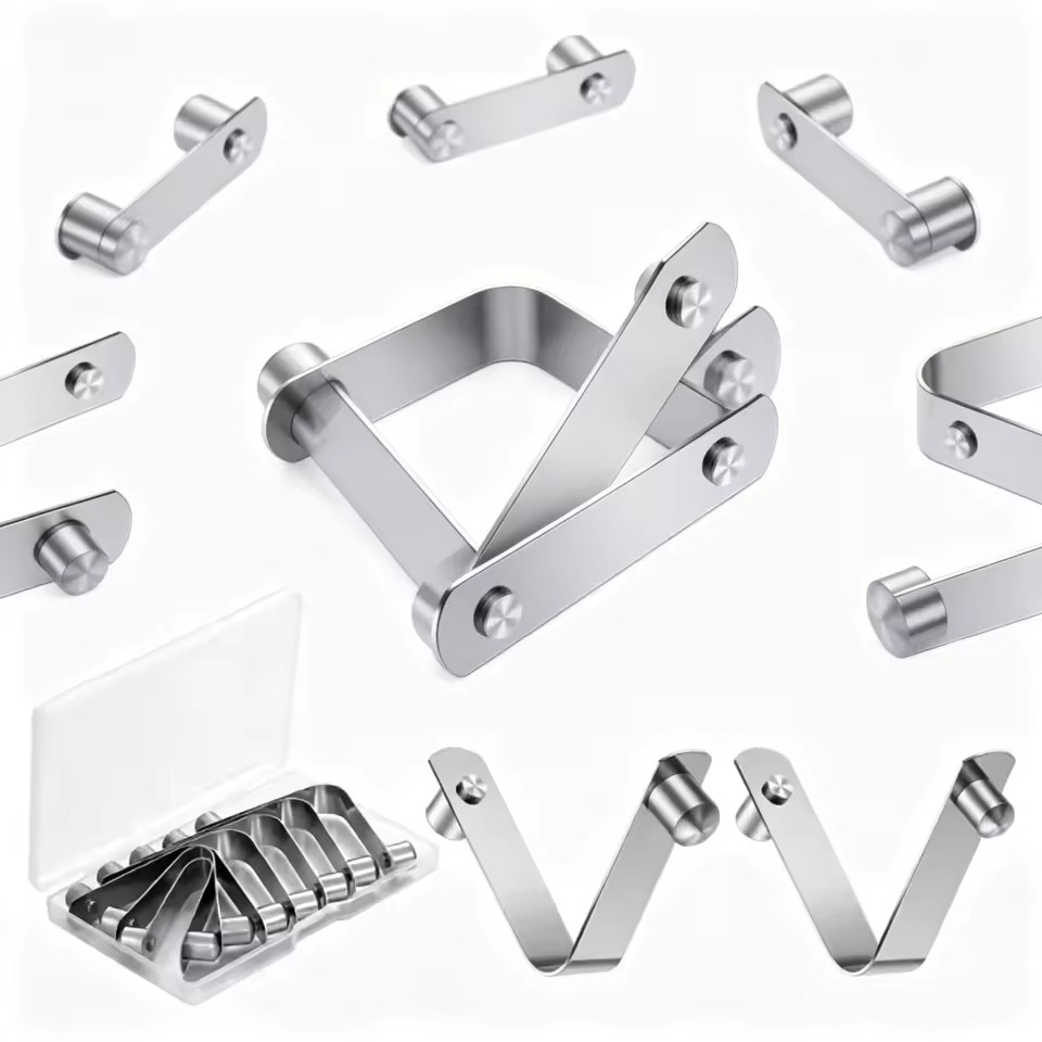 Die Stamping Flat Spring Steel Round Tent Pole Push Button V Spring Clip V-shape Clip M0264 100 lb Stamping Metal Parts