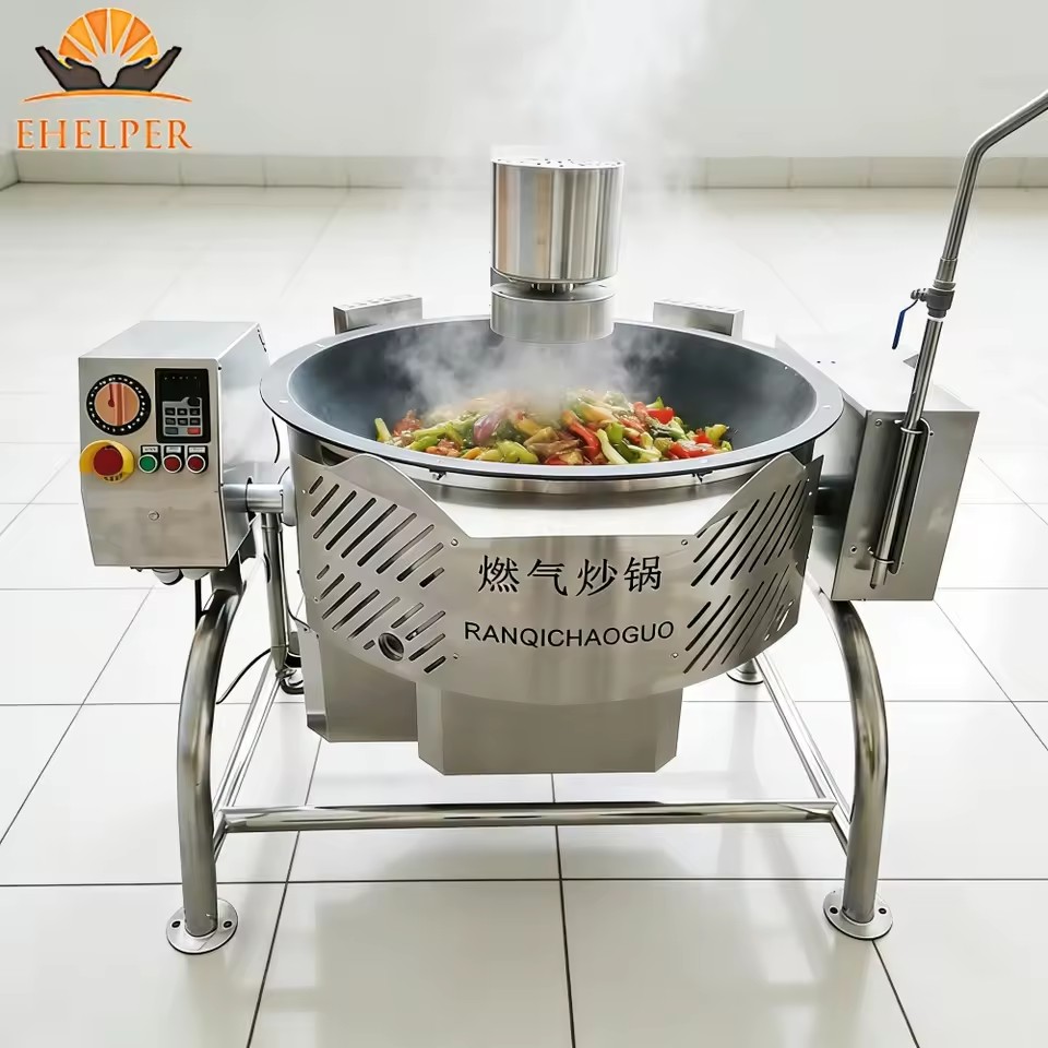 Industrial Cast Iron Gas Stove Wok with Strong Fire Power & Fast Heating 150L Capacity Commercial Use Temperature Control 1C
