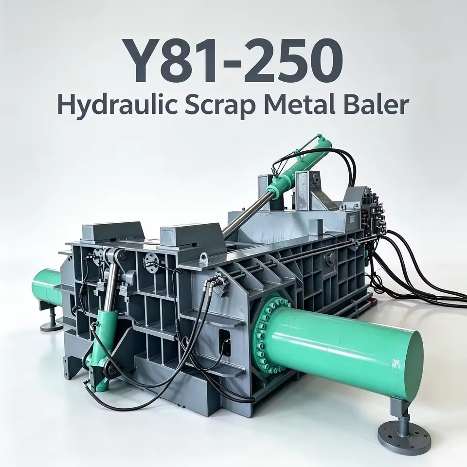 Energy Saving Automatic Y81 Stainless Steel Scrap Compactor Motor Wireless Remote Control High Productivity Recycling Plant