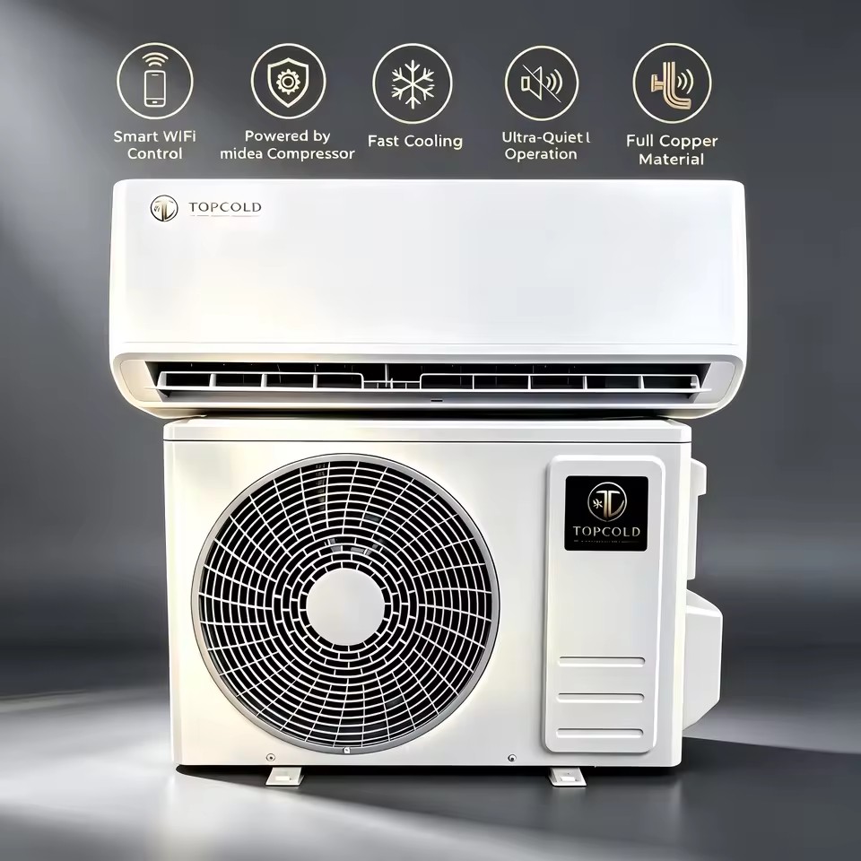Smart Wifi DC Inverter 12000 18000 24000BTU Split Air Conditioner Heat Pump AC Energy Saving R32 for Hotel Garage Outdoor RV