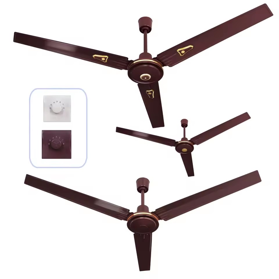 Energy Saving Cheap Electric Hotel Use Foldable Metal Ceiling Fan with Mechanical Regulator LED Light 56 Inch ACDC ceiling fan
