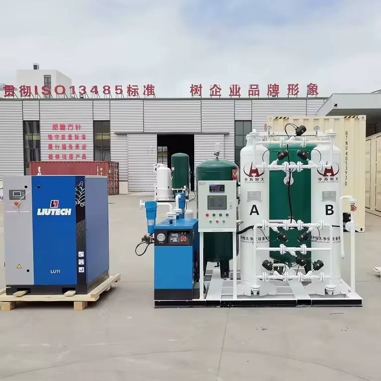 10Nm³/h 99.9% Purity Nitrogen Generation Unit for Oil & Gas Pipeline Purging Project, Energy Saving PLC Control