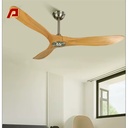 Customized Design 42'' 3 Wood Grain Blades 110V-220V Brushless DC Motor Electric No Light Wooden Ceiling Fan Remote Control