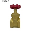 Heavy Duty 4" 2" 1" NPT Brass Gate Valve Rotary Sluice Wheel Handle Manual Female Water Industrial HVAC 3-Year Warranty