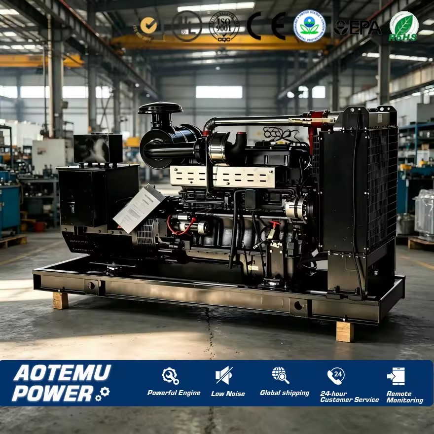 Power Diesel Generator Set 100-150kW 01-1 All-copper 380V Three-phase 180A 50Hz 100RPM Silent ATS 88% Efficiency