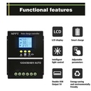 Plc 12V24V36V48V LCD Display Regulator With Solar Charge Controller 100A Bulk Supply