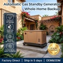 ApexGen 8kW Dual Fuel Residential Generator with Pre Configured Wiring and Easy Installation Solution