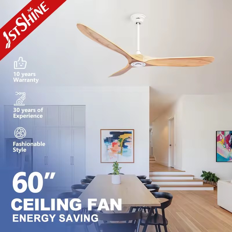 1stshine 60 Inches 3 Blades Solid Wood Sale 220v Dimmable Speed Ultra Quiet TUYA Wifi